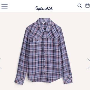 Splendid Button Up Plaid Shirt BRAND NEW